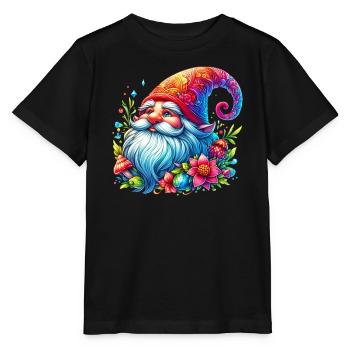 Gnome Goblin Elf - Stanley/Stella MINI CREATOR Kids’ T-Shirt - black - Front - Mikhail (115cm)
