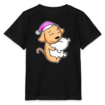 Hund Müde Ausschlafen Schlafen Mädchen - Stanley/Stella Kinder T-Shirt MINI CREATOR  - Schwarz - Vorne - Mikhail (115cm)