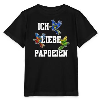 Perroquet Bird Lover Animal Birds Déclaration - T-shirt bio MINI CREATOR Stanley/Stella Enfant - noir - Devant - Mikhail (115cm)