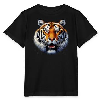 Tigre - T-shirt bio MINI CREATOR Stanley/Stella Enfant - noir - Devant - Mikhail (115cm)