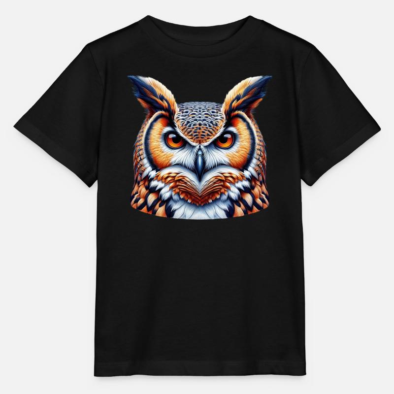 Eule - Stanley/Stella Kinder T-Shirt MINI CREATOR  - Schwarz