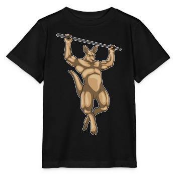 Kangaroo Bodybuilder Pull-Ups Bodybuilding - Stanley/Stella MINI CREATOR Kids’ T-Shirt - black - Front - Mikhail (115cm)