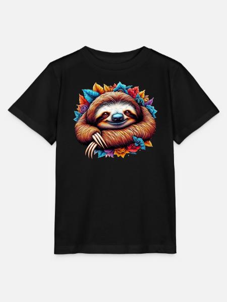 Faultier - Stanley/Stella Kinder T-Shirt MINI CREATOR - Schwarz