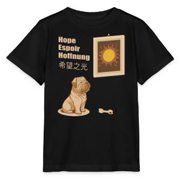 Image de chien et de balle de tennis - T-shirt bio MINI CREATOR Stanley/Stella Enfant - noir - Devant - Mikhail (115cm)