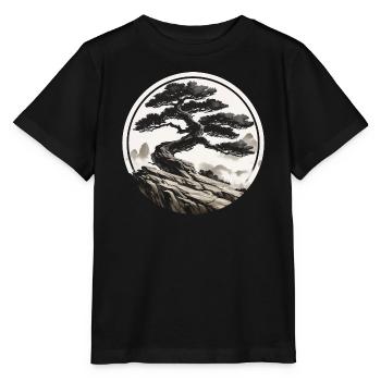 Asian Landscape - Stanley/Stella MINI CREATOR Kids’ T-Shirt - black - Front - Mikhail (115cm)