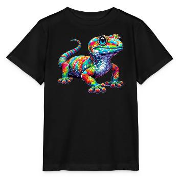 Gecko - Stanley/Stella Kinder T-Shirt MINI CREATOR  - Schwarz - Vorne - Mikhail (115cm)