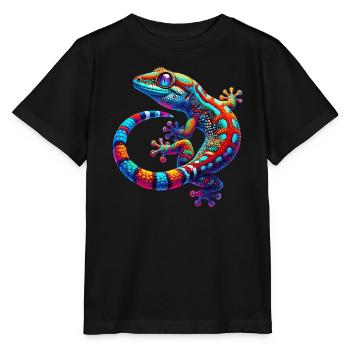 Gecko - Stanley/Stella Kinder T-Shirt MINI CREATOR  - Schwarz - Vorne - Mikhail (115cm)