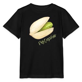 Pistazie mit Schale und Kern - Stanley/Stella Kinder T-Shirt MINI CREATOR  - Schwarz - Vorne - Mikhail (115cm)