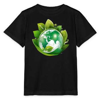 planète terre, mère nature - T-shirt bio MINI CREATOR Stanley/Stella Enfant - noir - Devant - Mikhail (115cm)