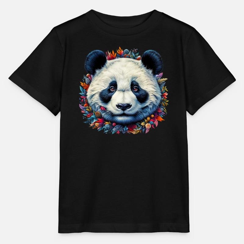 Panda - Stanley/Stella Kinder T-Shirt MINI CREATOR  - Schwarz