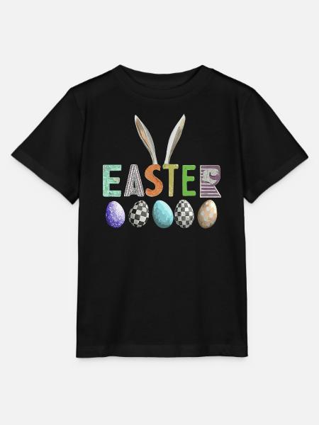 Osterdesign mit bunter Eierfamilie - Stanley/Stella Kinder T-Shirt MINI CREATOR - Schwarz