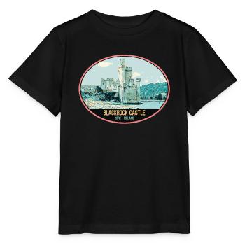 Illustration Blackrock Castle, Cork, Ireland - Stanley/Stella MINI CREATOR Kids’ T-Shirt - black - Front - Mikhail (115cm)