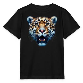Léopard - T-shirt bio MINI CREATOR Stanley/Stella Enfant - noir - Devant - Mikhail (115cm)