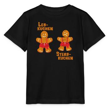 Leb und Sterbkuchen gepunktet - Stanley/Stella Kinder T-Shirt MINI CREATOR  - Schwarz - Vorne - Mikhail (115cm)