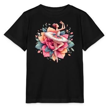 Balletttänzerin mit Tutu - Stanley/Stella Kinder T-Shirt MINI CREATOR  - Schwarz - Vorne - Mikhail (115cm)