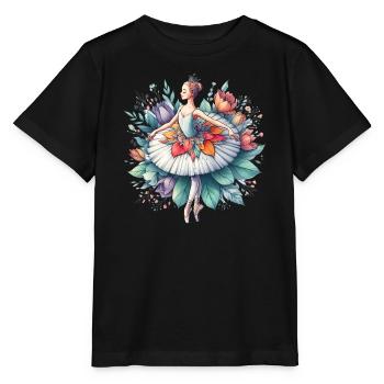 Balletttänzerin mit Tutu - Stanley/Stella Kinder T-Shirt MINI CREATOR  - Schwarz - Vorne - Mikhail (115cm)