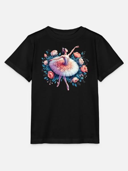 Balletttänzerin mit Tutu - Stanley/Stella Kinder T-Shirt MINI CREATOR  - Schwarz