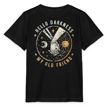 Hallo Dunkelheit, mein alter Freund Sonnenfinsternis - Stanley/Stella Kinder T-Shirt MINI CREATOR  - Schwarz - Vorne - Mikhail (115cm)