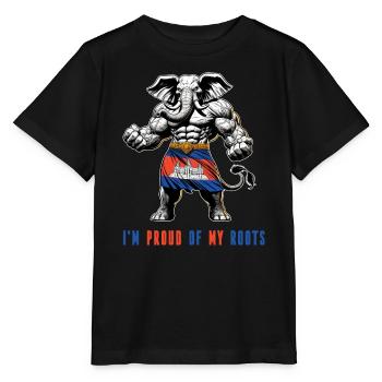 Je suis fier de mes itinéraires au Cambodge - T-shirt bio MINI CREATOR Stanley/Stella Enfant - noir - Devant - Mikhail (115cm)