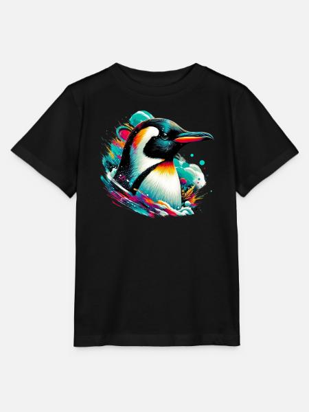 Pinguin - Stanley/Stella Kinder T-Shirt MINI CREATOR  - Schwarz