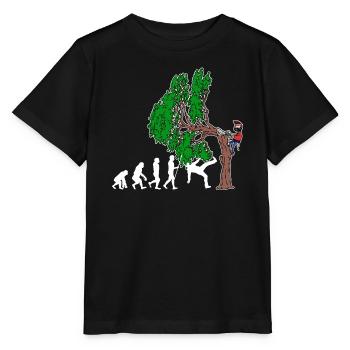 Arbre Evolution Woodwork bûcheron arbre cutter - T-shirt bio MINI CREATOR Stanley/Stella Enfant - noir - Devant - Mikhail (115cm)