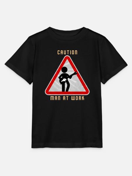 Caution MAN at work - Stanley/Stella Kinder T-Shirt MINI CREATOR - Schwarz