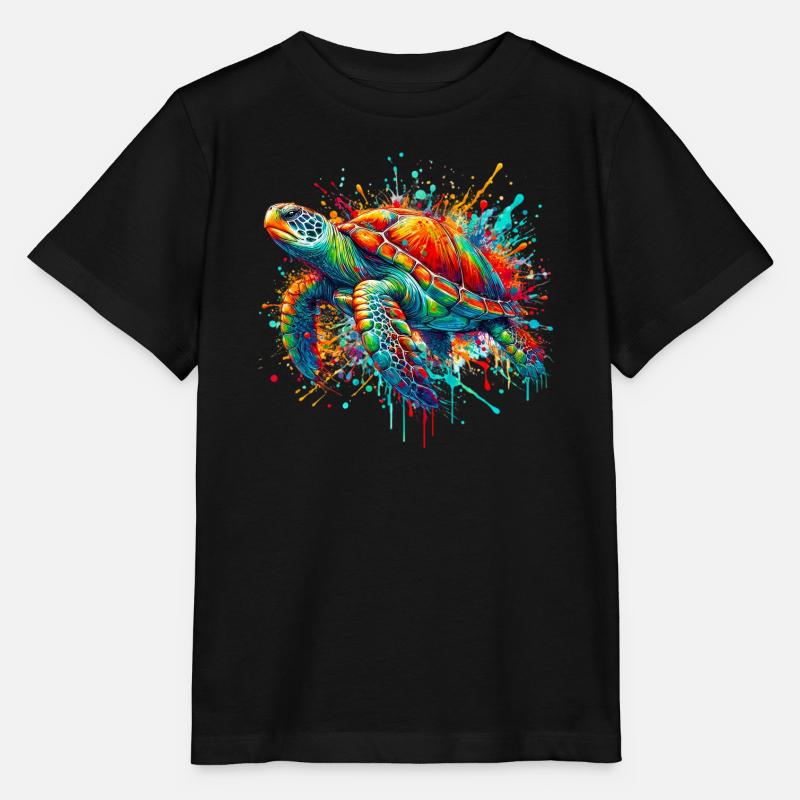 Schildkröte - Stanley/Stella Kinder T-Shirt MINI CREATOR  - Schwarz