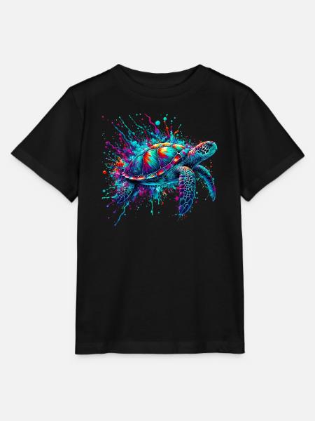 Schildkröte - Stanley/Stella Kinder T-Shirt MINI CREATOR  - Schwarz