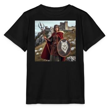 Guerrier viking - T-shirt bio MINI CREATOR Stanley/Stella Enfant - noir - Devant - Mikhail (115cm)