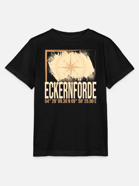 Eckernförde Koordinaten - Stanley/Stella Kinder T-Shirt MINI CREATOR  - Schwarz