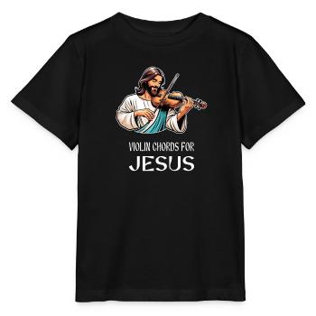 Violinen Akkorde für Jesus Christlicher Gott - Stanley/Stella Kinder T-Shirt MINI CREATOR  - Schwarz - Vorne - Mikhail (115cm)