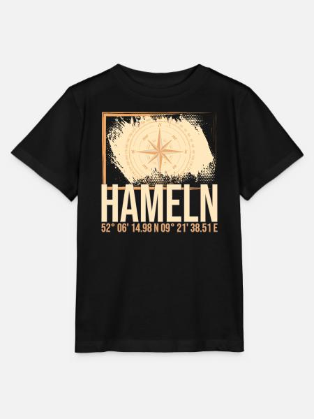 Hameln Koordinaten - Stanley/Stella Kinder T-Shirt MINI CREATOR - Schwarz