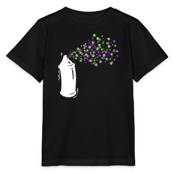 Graffiti Sprayer Spraydose Kunst Strassenkunst - Stanley/Stella Kinder T-Shirt MINI CREATOR  - Schwarz - Vorne - Mikhail (115cm)