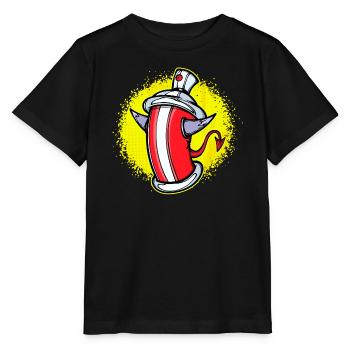 Pulvérisateur Art, Street Art, Wildstyle Graffiti - T-shirt bio MINI CREATOR Stanley/Stella Enfant - noir - Devant - Mikhail (115cm)