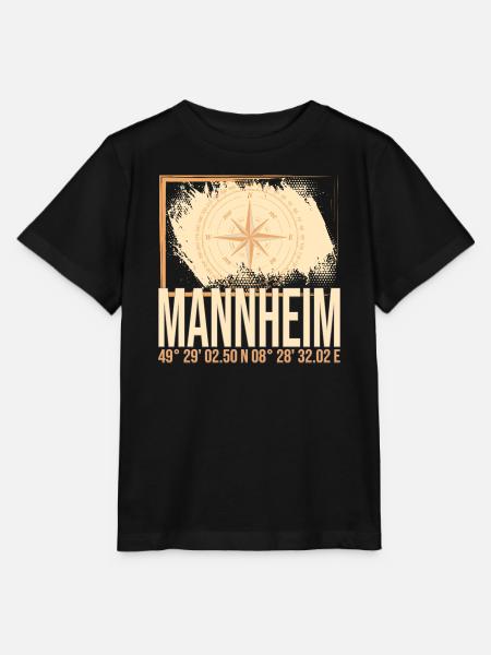 Mannheim Koordinaten - Stanley/Stella Kinder T-Shirt MINI CREATOR - Schwarz