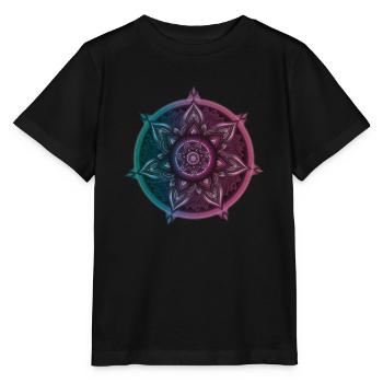 Mandala Symbolischer Kompass – Ornament Illustrati - Stanley/Stella Kinder T-Shirt MINI CREATOR  - Schwarz - Vorne - Mikhail (115cm)