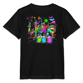 Spraydose Strassenkunst Wildstyle Graffite Sprayer - Stanley/Stella Kinder T-Shirt MINI CREATOR  - Schwarz - Vorne - Mikhail (115cm)
