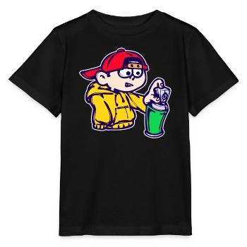 Graffiti Spraydose Kunst Strassenkunst Sprayer - Stanley/Stella Kinder T-Shirt MINI CREATOR  - Schwarz - Vorne - Mikhail (115cm)