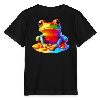 Frog - Stanley/Stella MINI CREATOR Kids’ T-Shirt - black - Front - Mikhail (115cm)