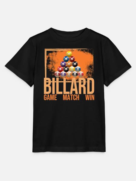 Game - Match - Win - Billard - Stanley/Stella Kinder T-Shirt MINI CREATOR - Schwarz