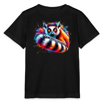 Lemur - Stanley/Stella MINI CREATOR Kids’ T-Shirt - black - Front - Mikhail (115cm)