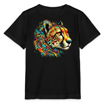 Guépard - T-shirt bio MINI CREATOR Stanley/Stella Enfant - noir - Devant - Mikhail (115cm)