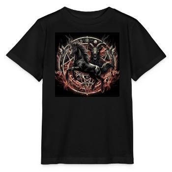 Satanic Horse - Stanley/Stella MINI CREATOR Kids’ T-Shirt - black - Front - Mikhail (115cm)