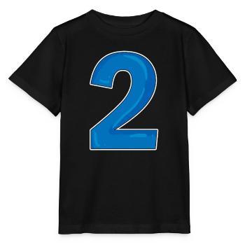Zwei - 2 - Nummer Zahl - Stanley/Stella Kinder T-Shirt MINI CREATOR  - Schwarz - Vorne - Mikhail (115cm)