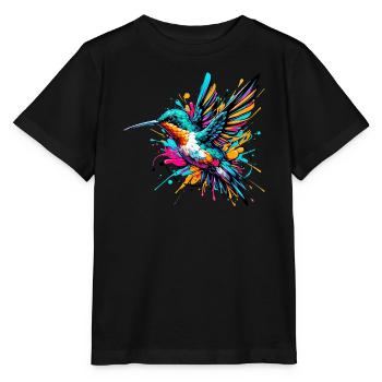 Kolibri - Stanley/Stella Kinder T-Shirt MINI CREATOR  - Schwarz - Vorne - Mikhail (115cm)