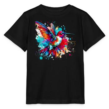 Kolibri - Stanley/Stella Kinder T-Shirt MINI CREATOR  - Schwarz - Vorne - Mikhail (115cm)