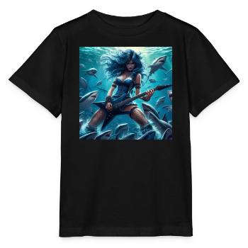 Métalleux parmi les requins - T-shirt bio MINI CREATOR Stanley/Stella Enfant - noir - Devant - Mikhail (115cm)