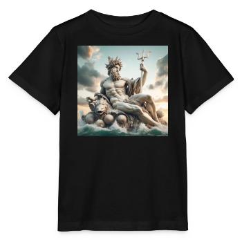 Poséidon - T-shirt bio MINI CREATOR Stanley/Stella Enfant - noir - Devant - Mikhail (115cm)