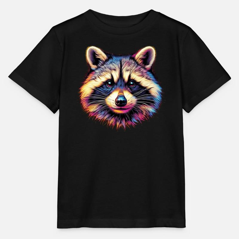 Waschbär - Stanley/Stella Kinder T-Shirt MINI CREATOR  - Schwarz