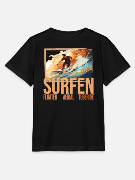 Floater - Aerial - Tuberide - Surfen - Stanley/Stella Kinder T-Shirt MINI CREATOR  - Schwarz